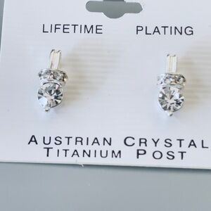 SALE TODAY!!Austrian Crystal Silver Earrings